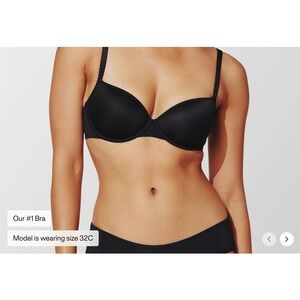 Third Love 24/7 Perfect Coverage T-Shirt Bra Black 36F